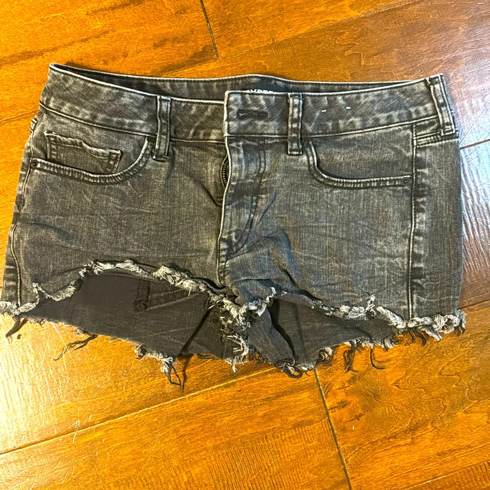 Express cutoff black Jean shorts